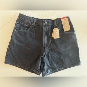 Levi's Black Cinch Mid-Thigh Shorts